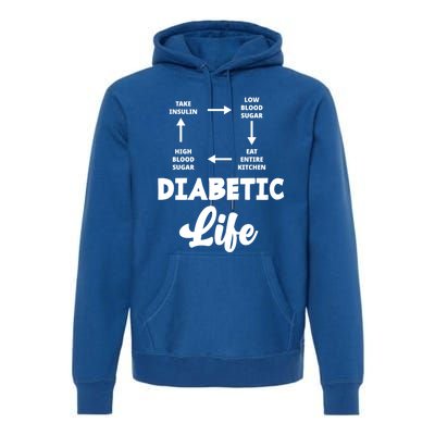 Funny Diabetic Type 1 Diabetes T1d Diabetes Awareness Gift Premium Hoodie