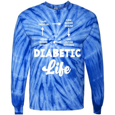 Funny Diabetic Type 1 Diabetes T1d Diabetes Awareness Gift Tie-Dye Long Sleeve Shirt