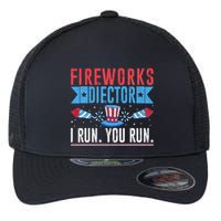 Firework Director Technician I Run You Run 4th Of July Flexfit Unipanel Trucker Cap