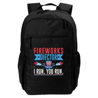 Firework Director Technician I Run You Run 4th Of July Backpack