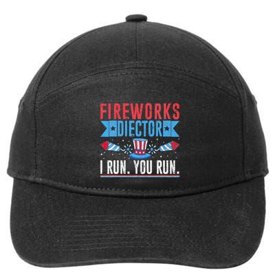 Firework Director Technician I Run You Run 4th Of July 7-Panel Snapback Hat
