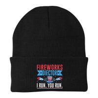 Firework Director Technician I Run You Run 4th Of July Beanie
