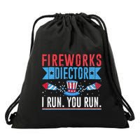 Firework Director Technician I Run You Run 4th Of July Drawstring Bag