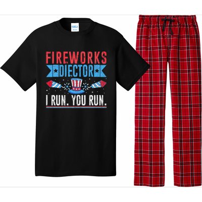 Firework Director Technician I Run You Run 4th Of July Pajama Set