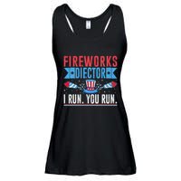 Firework Director Technician I Run You Run 4th Of July Ladies Essential Flowy Tank