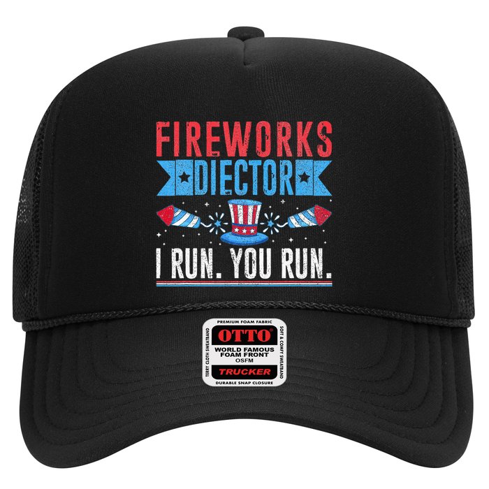 Firework Director Technician I Run You Run 4th Of July Trucker Hat