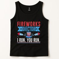 Firework Director Technician I Run You Run 4th Of July Tank Top