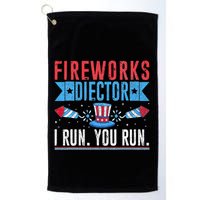 Firework Director Technician I Run You Run 4th Of July Golf Towel