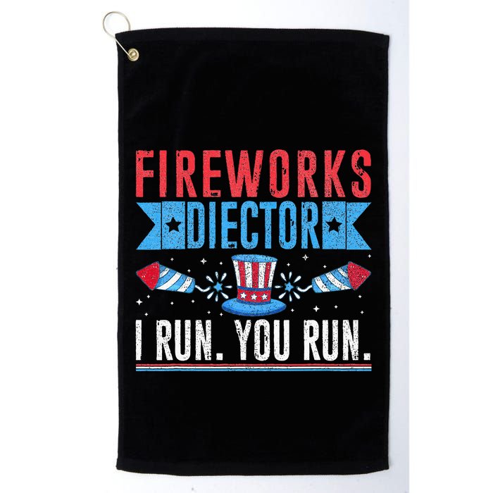 Firework Director Technician I Run You Run 4th Of July Golf Towel