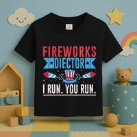 Firework Director Technician I Run You Run 4th Of July Toddler T-Shirt