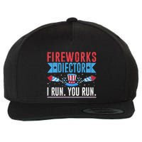 Firework Director Technician I Run You Run 4th Of July Wool Snapback Cap