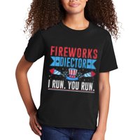 Firework Director Technician I Run You Run 4th Of July Kids T-Shirt