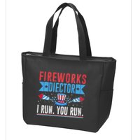Firework Director Technician I Run You Run 4th Of July Zip Tote Bag