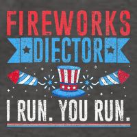 Firework Director Technician I Run You Run 4th Of July Vector Backpack