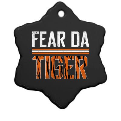 Fear Da Tiger Who Dey Cincinnati Cincy Fan Ceramic Star Ornament