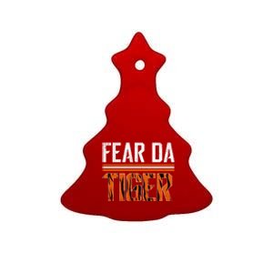 Fear Da Tiger Who Dey Cincinnati Cincy Fan Ceramic Tree Ornament