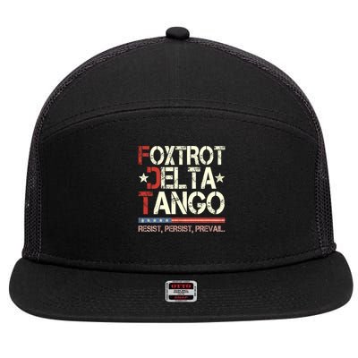 Foxtrots Delta Tangos Funny Foxtrots Delta Tangos 7 Panel Mesh Trucker Snapback Hat