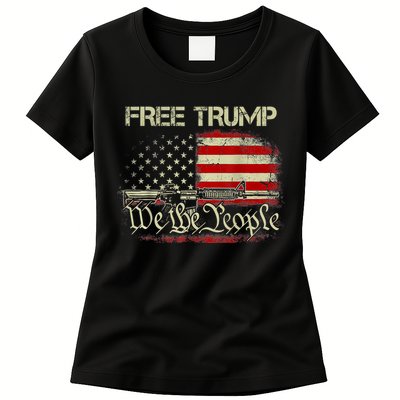 Free Donald Trump Republican Support Womens T-Shirt