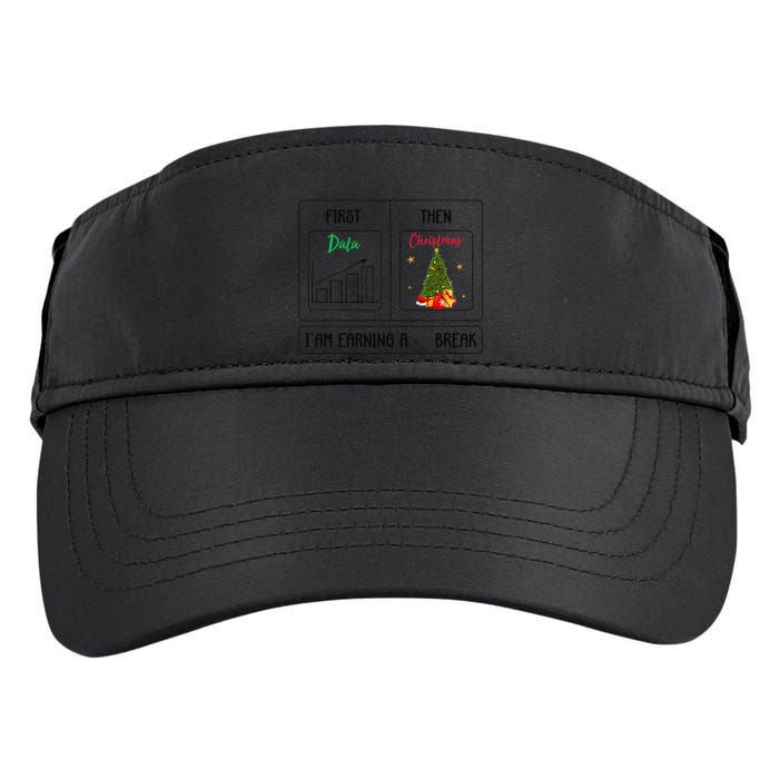 First Data Then Christmas I Am Earning A Break Sped Teachers Adult Drive Performance Visor