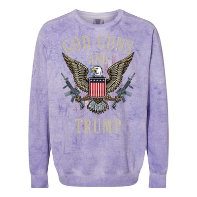 Free Donald Trump Republican Support Colorblast Crewneck Sweatshirt