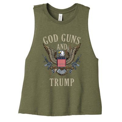 Free Donald Trump Republican Support Women's Racerback Cropped Tank