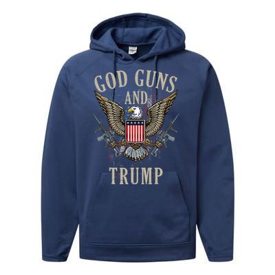 Free Donald Trump Republican Support Performance Fleece Hoodie