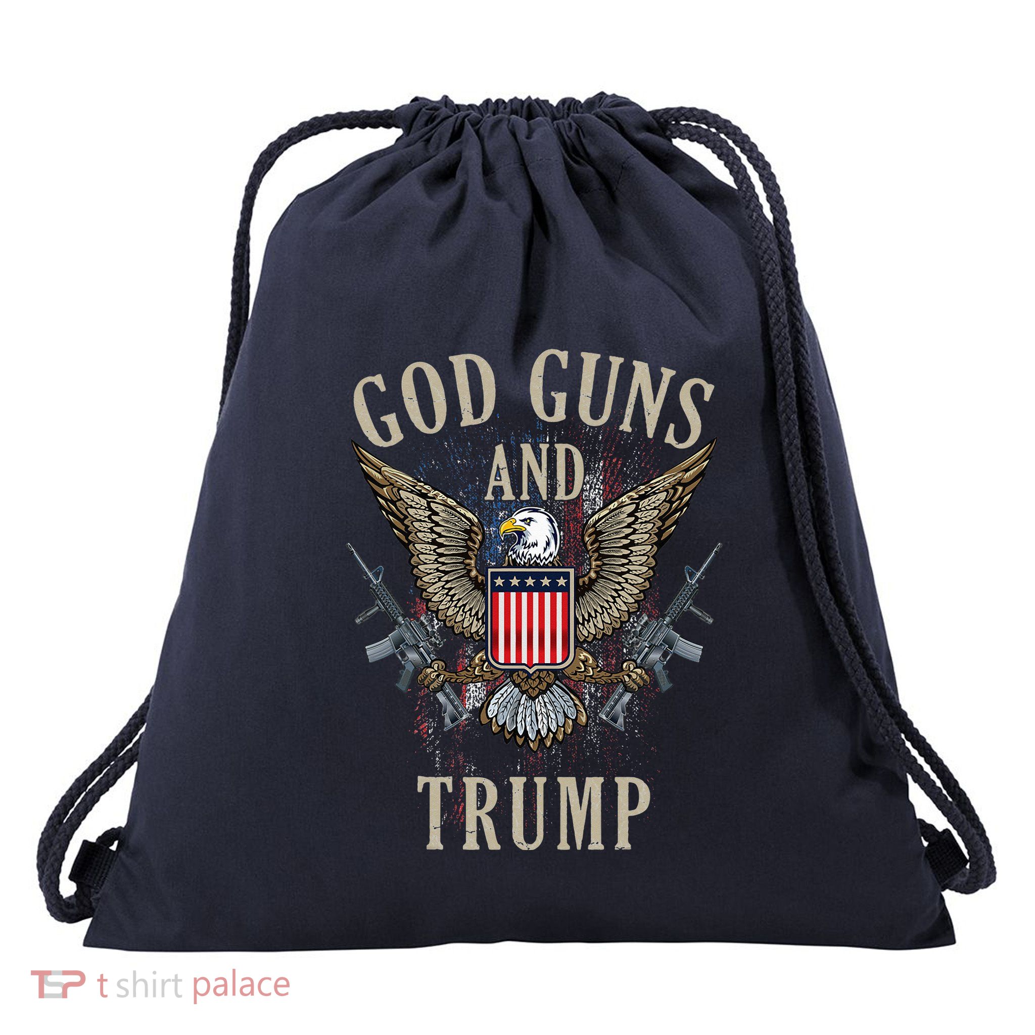 Free Donald Trump Republican Support Drawstring Bag