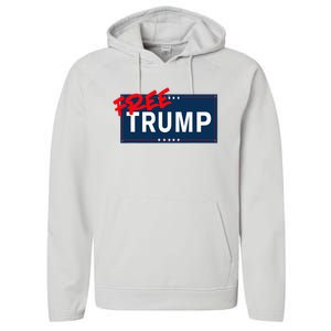 Free Donald Trump Republican Support Performance Fleece Hoodie