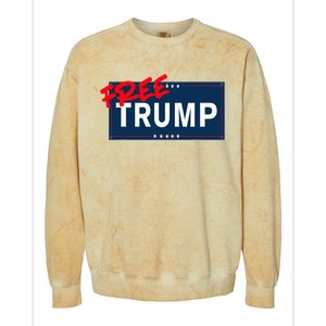 Free Donald Trump Republican Support Colorblast Crewneck Sweatshirt