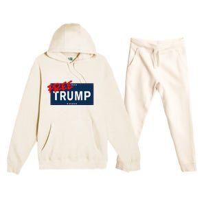 Free Donald Trump Republican Support Premium Hooded Sweatsuit Set