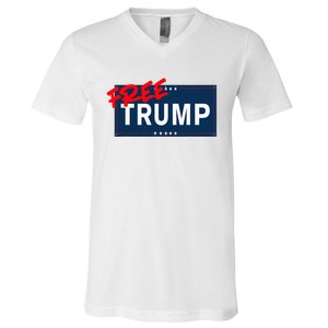 Free Donald Trump Republican Support V-Neck T-Shirt