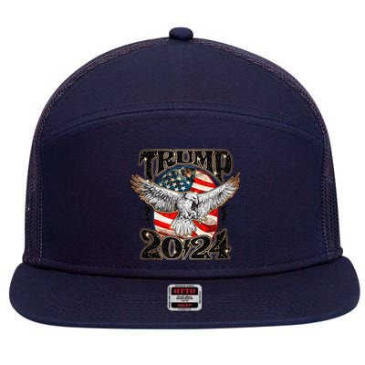 Free Donald Trump Republican Support 7 Panel Mesh Trucker Snapback Hat