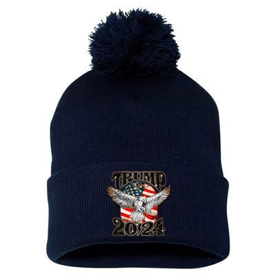 Free Donald Trump Republican Support Pom Pom 12in Knit Beanie