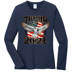 Free Donald Trump Republican Support Ladies Long Sleeve Shirt