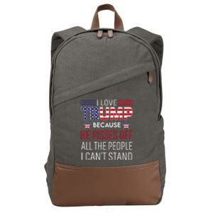 Free Donald Trump Republican Support Cotton Canvas Backpack