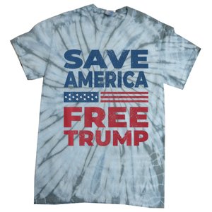 Free Donald Trump 2024 Free Trump Save America President Tie-Dye T-Shirt