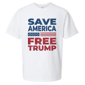 Free Donald Trump 2024 Free Trump Save America President Sueded Cloud Jersey T-Shirt