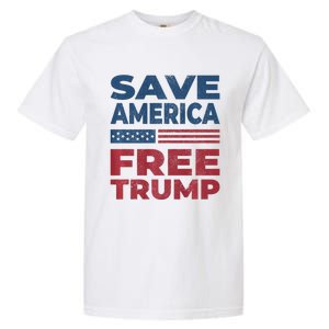 Free Donald Trump 2024 Free Trump Save America President Garment-Dyed Heavyweight T-Shirt