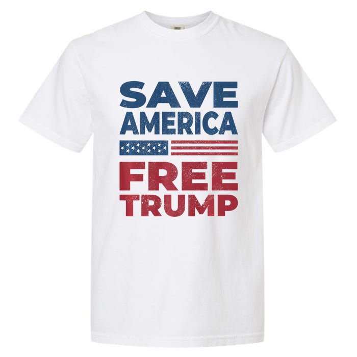 Free Donald Trump 2024 Free Trump Save America President Garment-Dyed Heavyweight T-Shirt