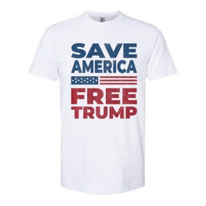 Free Donald Trump 2024 Free Trump Save America President Softstyle CVC T-Shirt