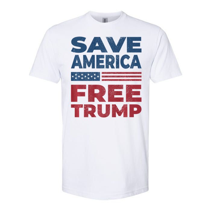 Free Donald Trump 2024 Free Trump Save America President Softstyle CVC T-Shirt