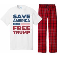 Free Donald Trump 2024 Free Trump Save America President Pajama Set