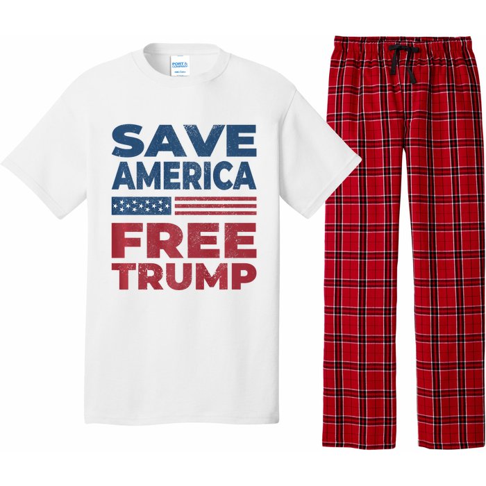 Free Donald Trump 2024 Free Trump Save America President Pajama Set