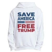 Free Donald Trump 2024 Free Trump Save America President Urban Pullover Hoodie