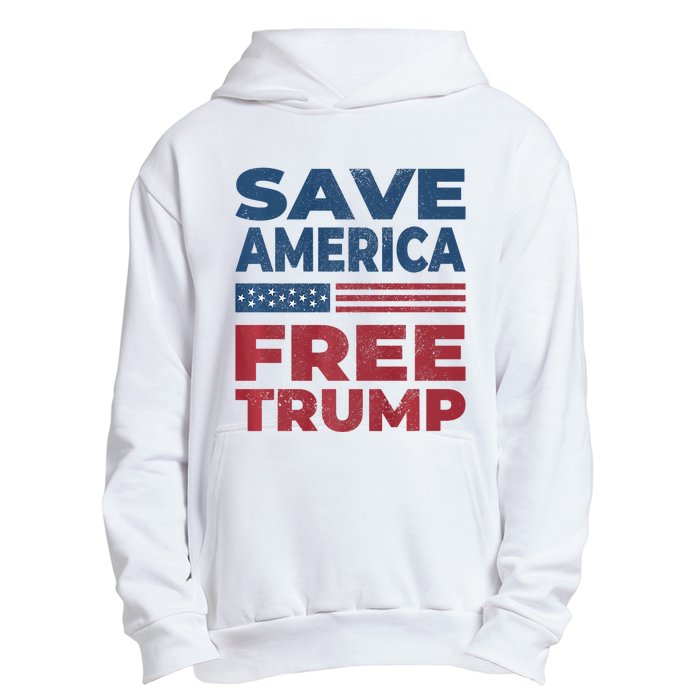 Free Donald Trump 2024 Free Trump Save America President Urban Pullover Hoodie