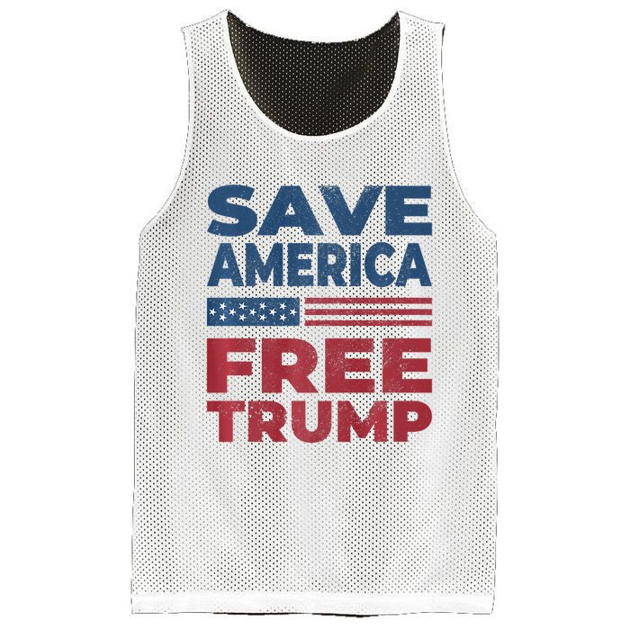 Free Donald Trump 2024 Free Trump Save America President Mesh Reversible Basketball Jersey Tank