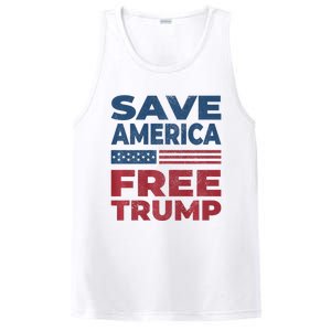 Free Donald Trump 2024 Free Trump Save America President PosiCharge Competitor Tank