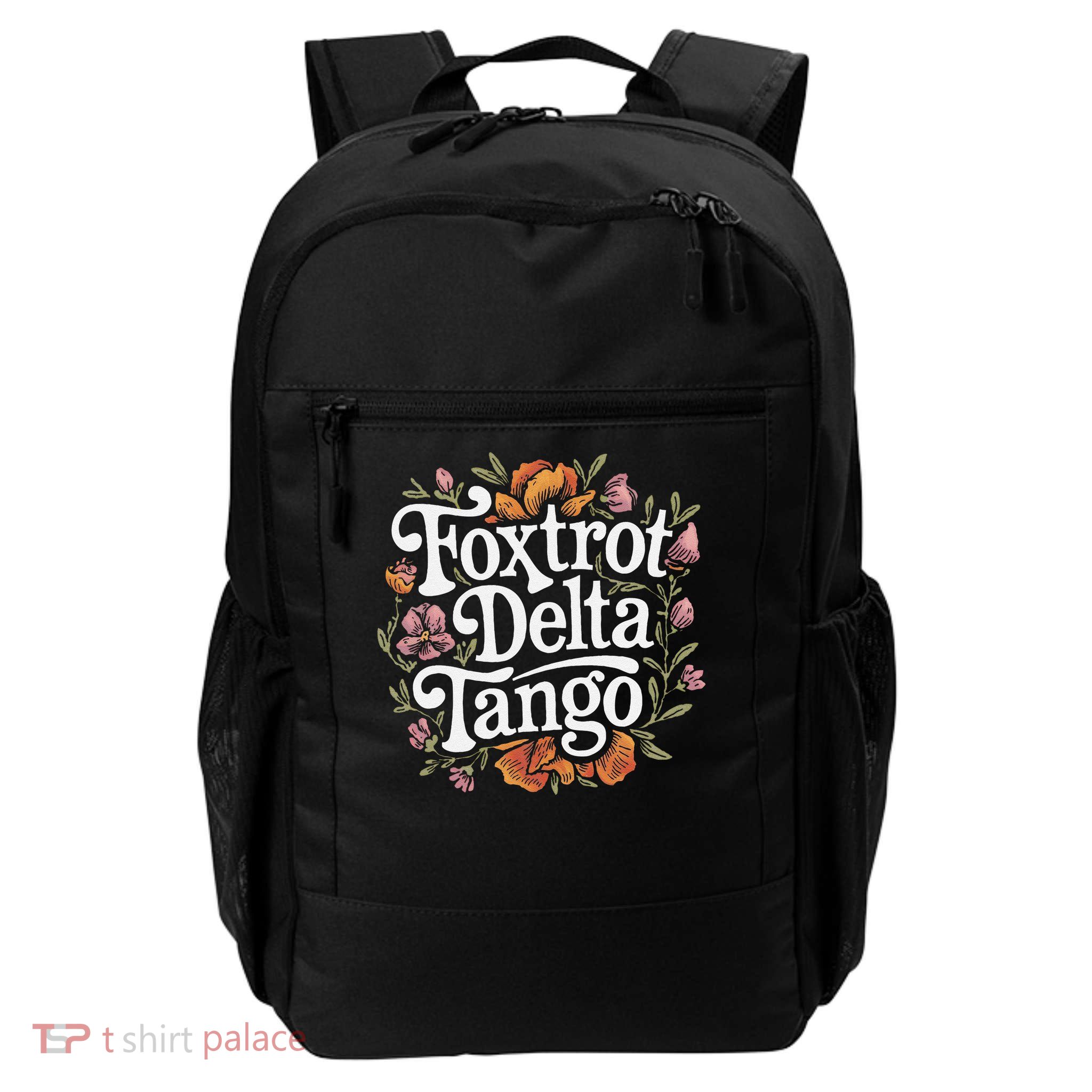 Foxtrots Deltas Tangos Flower Daily Commute Backpack