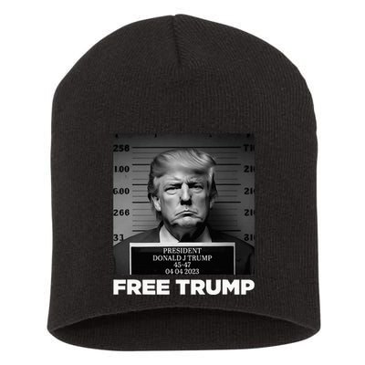 Free Donald Trump Mugshot Short Acrylic Beanie