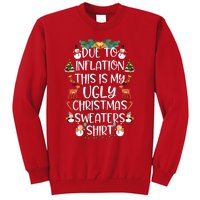 Funny Due To Inflation This Is My Ugly Christmas Sweaters Shirt Sweatshirt